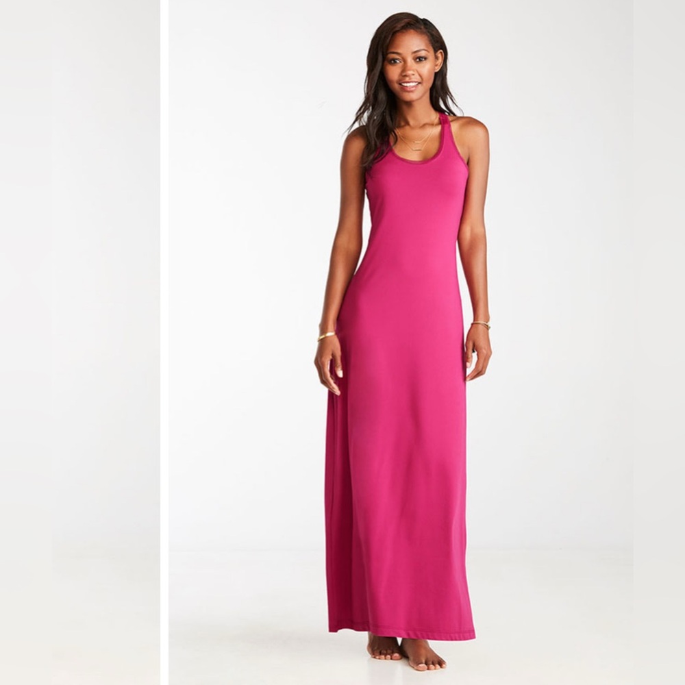 Plus Size Fabletics Elegant Pink Maxi Dress